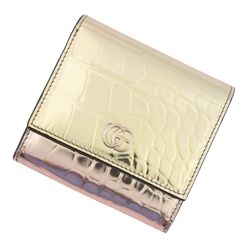グッチ二つ折り財布 ダブルG ミディアム ウォレット レザー 598587 GUCCI 財布