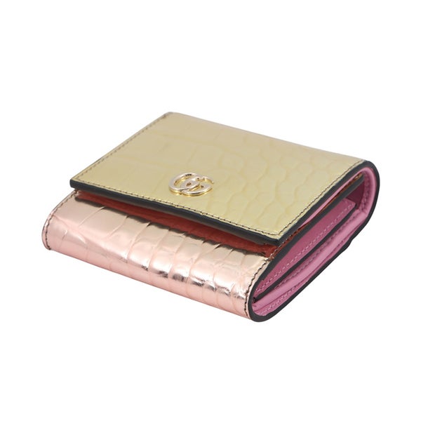 グッチ二つ折り財布 ダブルG ミディアム ウォレット レザー 598587 GUCCI 財布