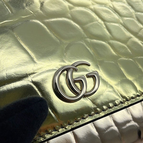 グッチ二つ折り財布 ダブルG ミディアム ウォレット レザー 598587 GUCCI 財布