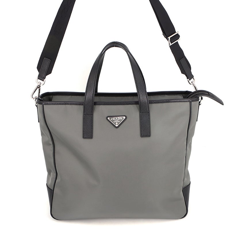 プラダ トートバッグ トライアングルロゴ テスート サフィアーノ Re-Nylon ナイロン 2VG064 PRADA 黒