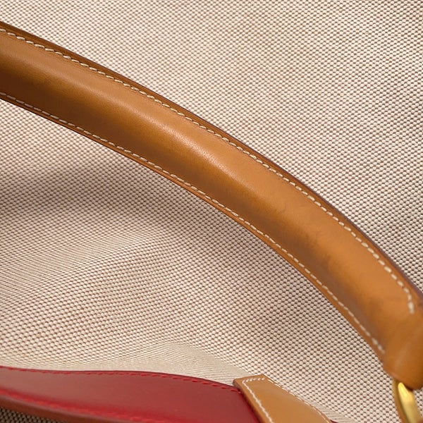 エルメス ハンドバッグ ヒマラヤ ナチュラル/ルージュヴィフ/ネイビー/ゴールド金具 トワルアッシュ/ボックスカーフ □A刻印