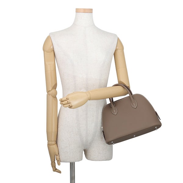 エルメス ハンドバッグ ボリード 1923 25 エトゥープ/シルバー金具 エプソン B刻印 HERMES 2way