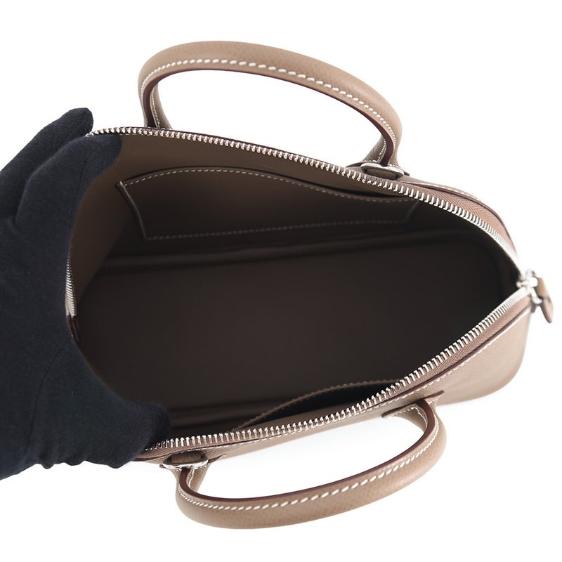 エルメス ハンドバッグ ボリード 1923 25 エトゥープ/シルバー金具 エプソン B刻印 HERMES 2way
