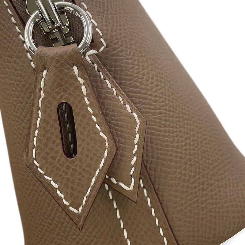エルメス ハンドバッグ ボリード 1923 25 エトゥープ/シルバー金具 エプソン B刻印 HERMES 2way