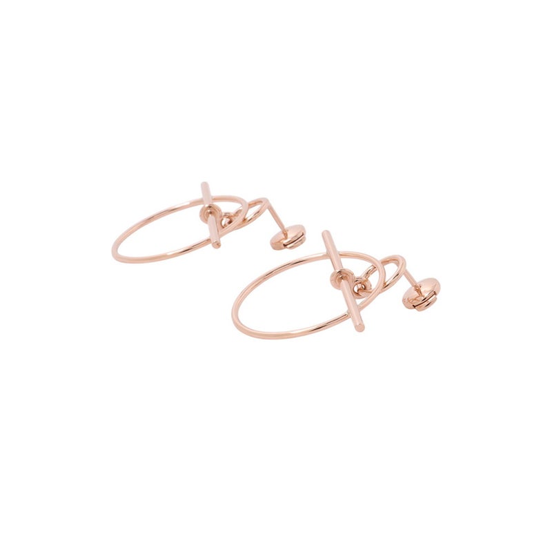エルメス ピアス ループ ピアス エシャペ PM K18PGピンクゴールド HERMES ジュエリー