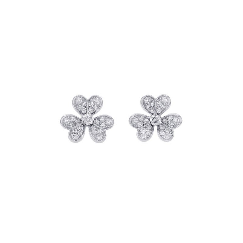 ヴァンクリ ピアス フリヴォル イヤリング ミニモデル ダイヤモンド 50P 計0.42ct K18WGホワイトゴールド VCARP3W100
