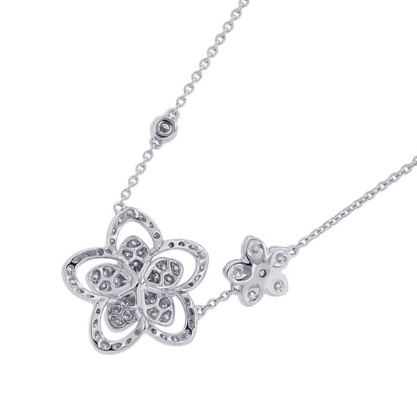グラフ ネックレス ワイルドフラワー ダブル ダイヤモンド ペンダント ダイヤ 計0.66ct K18WGホワイトゴールド RGP790 GRAFF