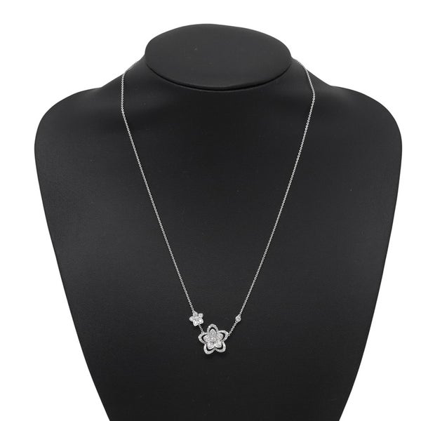 グラフ ネックレス ワイルドフラワー ダブル ダイヤモンド ペンダント ダイヤ 計0.66ct K18WGホワイトゴールド RGP790 GRAFF
