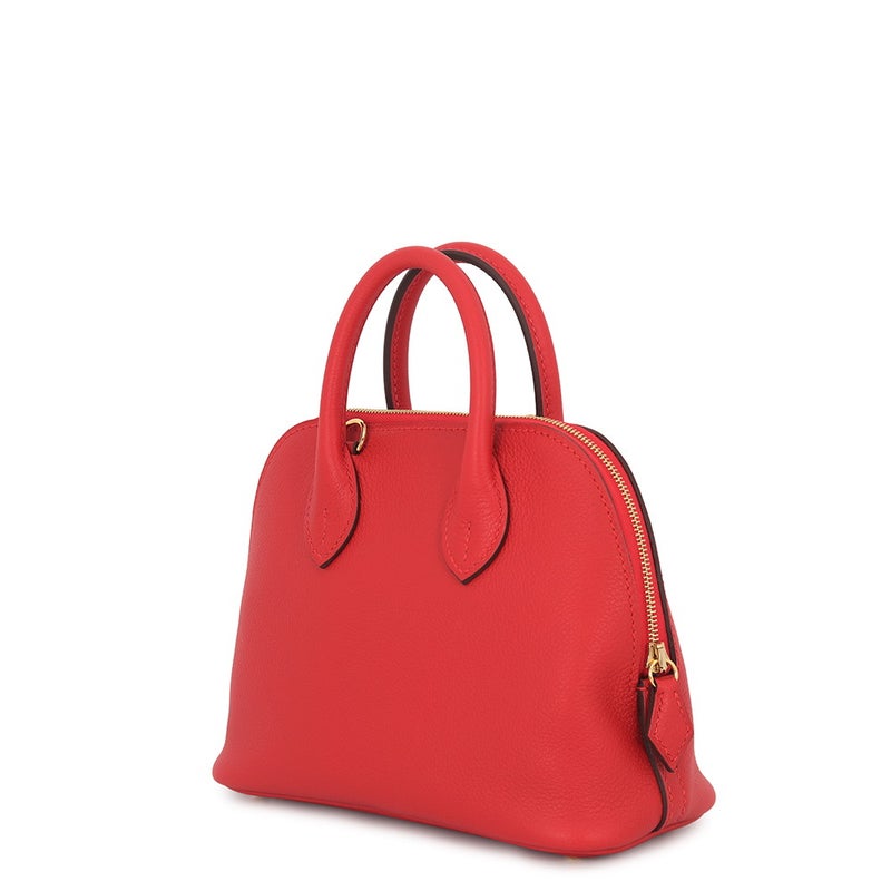 エルメス ボリード1923 ミニ ルージュラデュー/ゴールド金具 エバーカラー K刻印 HERMES ２wayショルダー