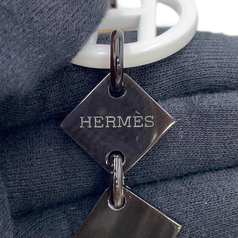 エルメス ネックレス アヴァ ブラウン/ホワイト バッファローホーン/ラッカー HERMES アクセサリー 白