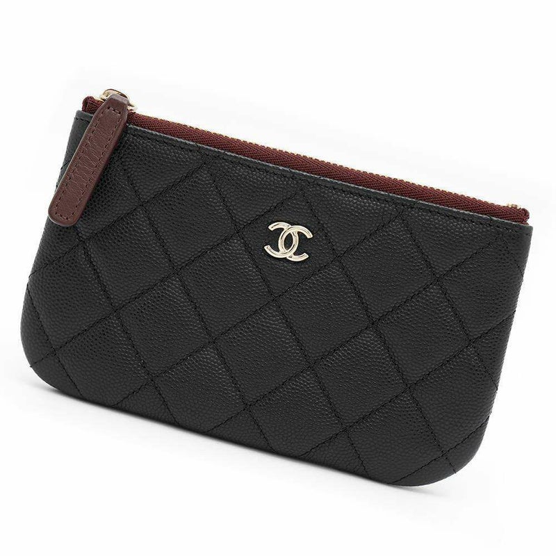 シャネル ポーチ マトラッセ ココマーク キャビアスキン AP4020 CHANEL 黒
