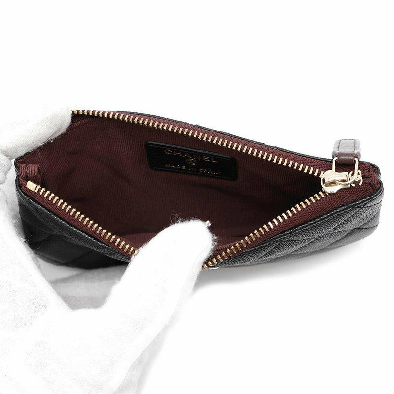 シャネル ポーチ マトラッセ ココマーク キャビアスキン AP4020 CHANEL 黒