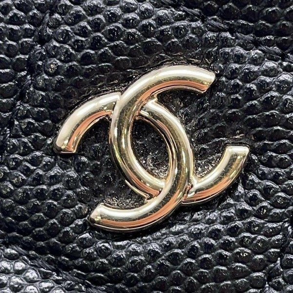 シャネル ポーチ マトラッセ ココマーク キャビアスキン AP4020 CHANEL 黒