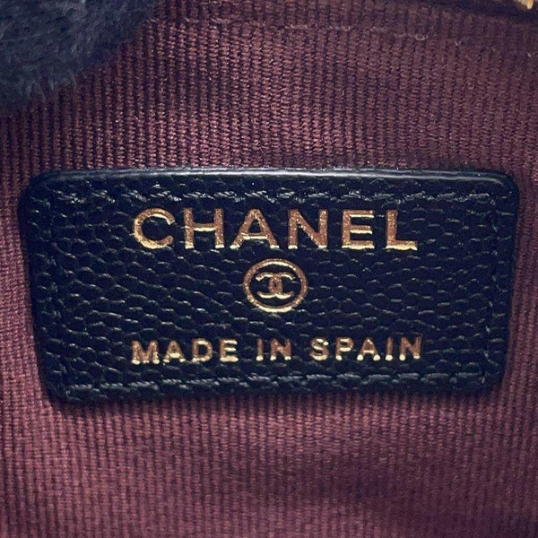シャネル ポーチ マトラッセ ココマーク キャビアスキン AP4020 CHANEL 黒