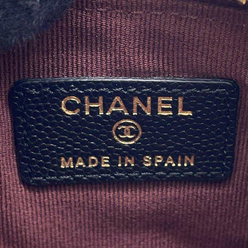 シャネル ポーチ マトラッセ ココマーク キャビアスキン AP4020 CHANEL 黒