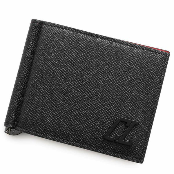 クリスチャン・ルブタン 二つ折り財布 マネークリップ CLロゴ レザー 3245109 Christian Louboutin 財布 メンズ 黒