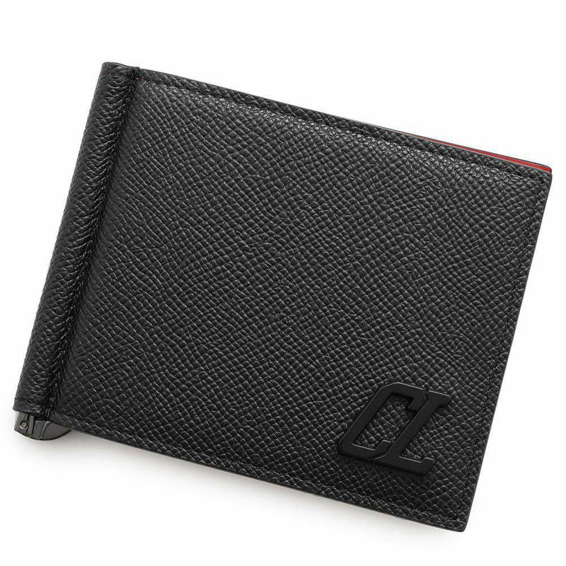 クリスチャン・ルブタン 二つ折り財布 マネークリップ CLロゴ レザー 3245109 Christian Louboutin 財布 メンズ 黒