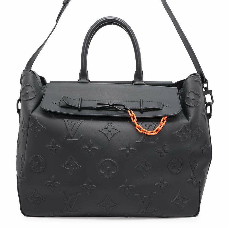 ルイヴィトン トートバッグ モノグラム・シール スティーマー・トート M58710 2wayショルダー ブラック 黒