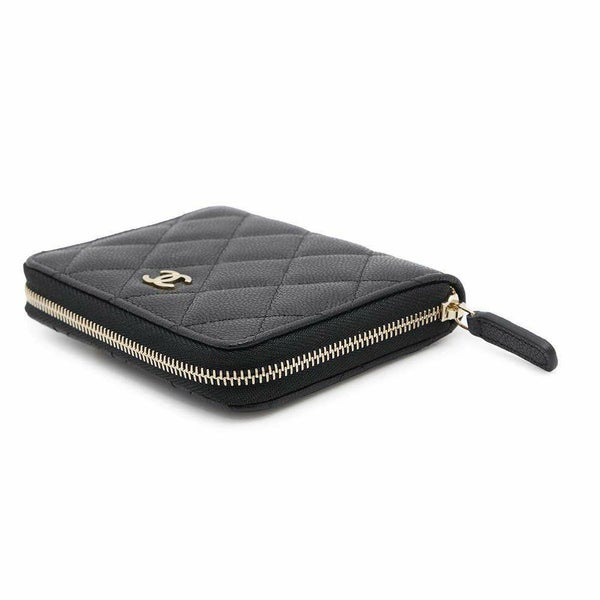 シャネル 二つ折り財布 マトラッセ スモールウォレット ココマーク キャビアスキン AP4652 CHANEL 財布 黒