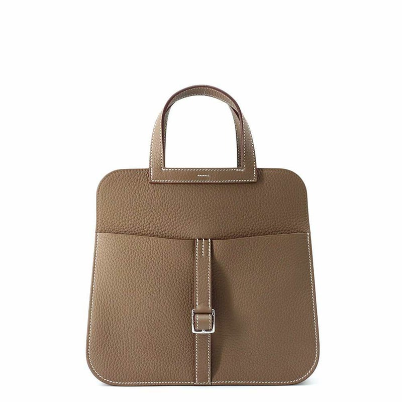 エルメス ハンドバッグ アルザン25 エトゥープ/シルバー金具 トリヨクレマンス K刻印 2wayショルダー