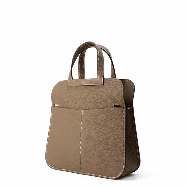 エルメス ハンドバッグ アルザン25 エトゥープ/シルバー金具 トリヨクレマンス K刻印 2wayショルダー