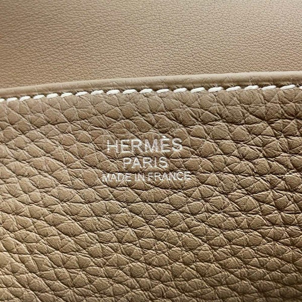 エルメス ハンドバッグ アルザン25 エトゥープ/シルバー金具 トリヨクレマンス K刻印 2wayショルダー