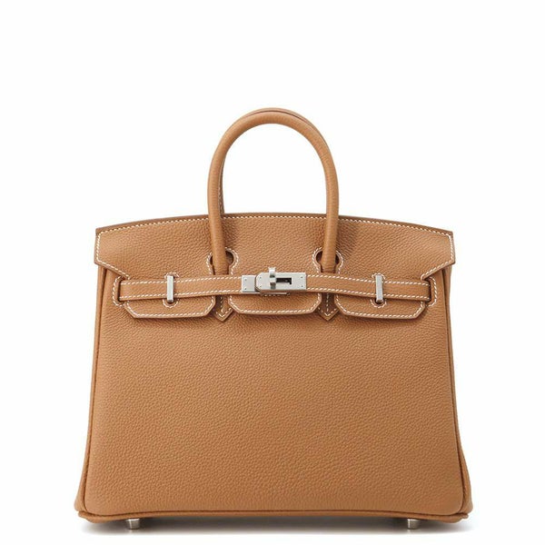 エルメス バーキン25 ゴールド/シルバー金具 トゴK刻印 HERMES Birkin ハンドバッグ