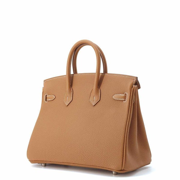 エルメス バーキン25 ゴールド/シルバー金具 トゴK刻印 HERMES Birkin ハンドバッグ