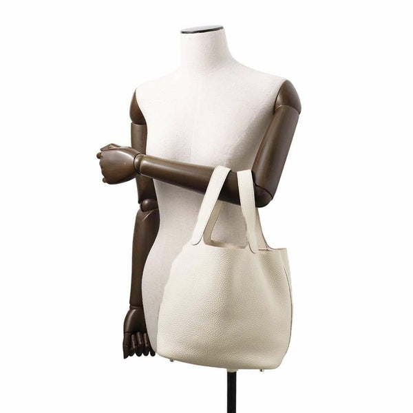 エルメス ハンドバッグ ピコタンロックMM べトン/シルバー金具 トリヨンクレマンス W刻印