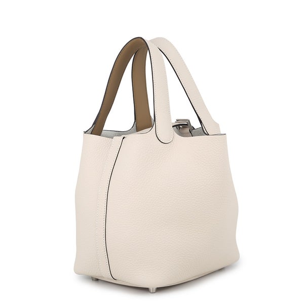 エルメス ハンドバッグ ピコタンロックPM エクラ ナタ/プシエール/シルバー金具 トリヨンクレマンス G刻印 HERMES