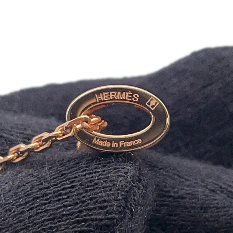 エルメス ネックレス ミニ・ポップアッシュ ホワイト/ピンクゴールド金具 HERMES アクセサリー 白