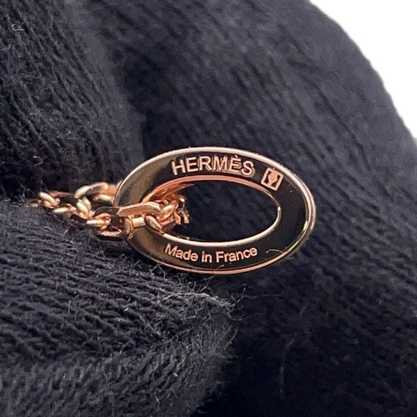 エルメス ネックレス ミニ・ポップアッシュ ロカバール ホワイト/マロングラッセ/ピンクゴールド金具 HERMES アクセサリー