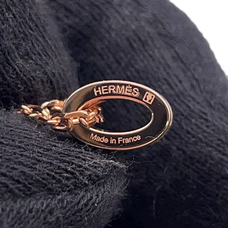 エルメス ネックレス ミニ・ポップアッシュ ロカバール ホワイト/マロングラッセ/ピンクゴールド金具 HERMES アクセサリー