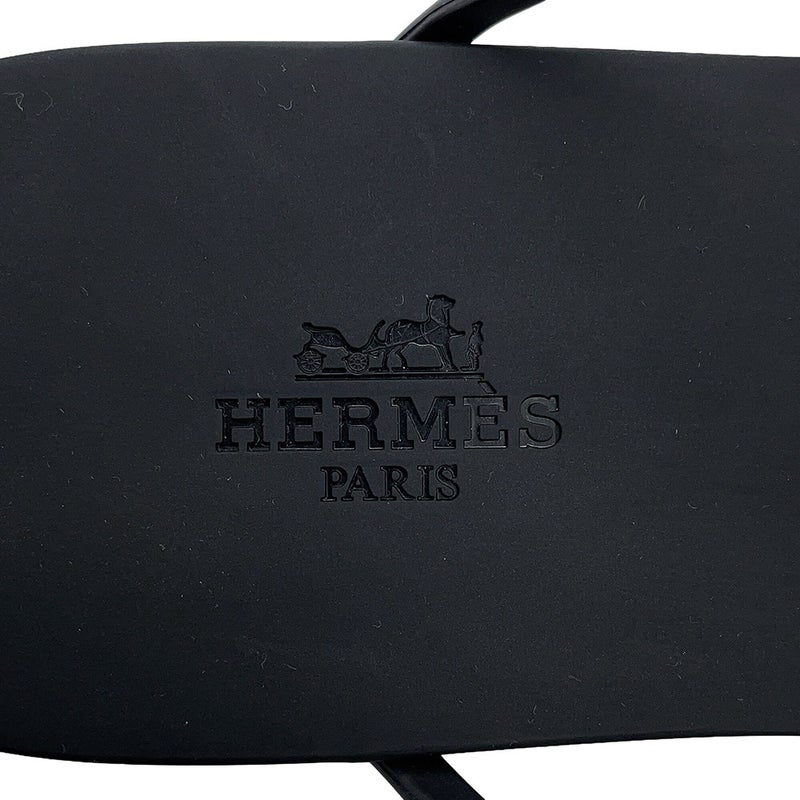 エルメス サンダル ミコノス ラバー レディースサイズ36 HERMES 靴 黒