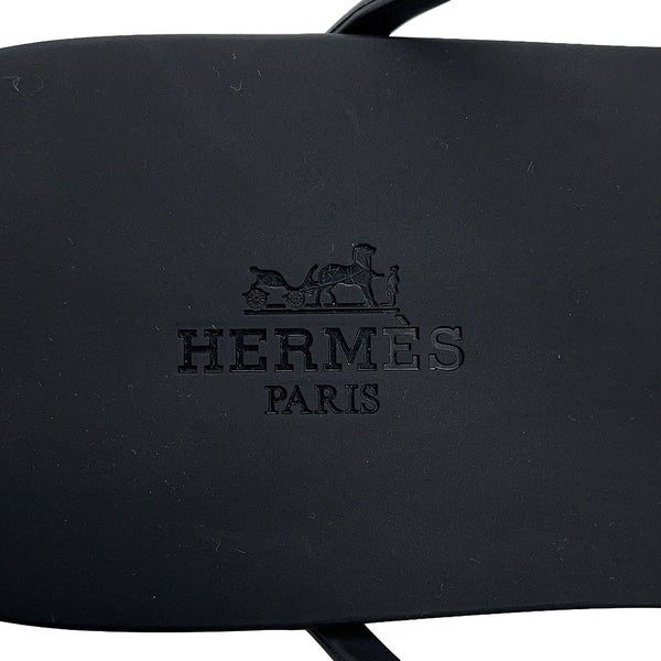 エルメス サンダル ミコノス ラバー レディースサイズ36 HERMES 靴 黒