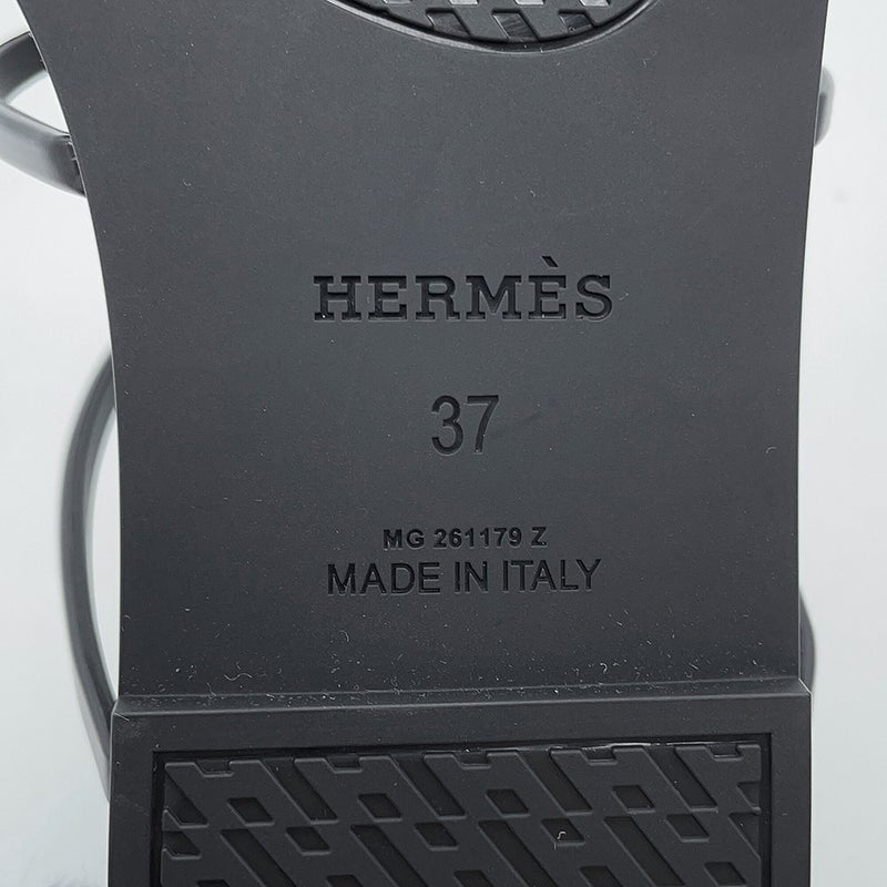 エルメス サンダル ミコノス ラバー レディースサイズ36 HERMES 靴 黒