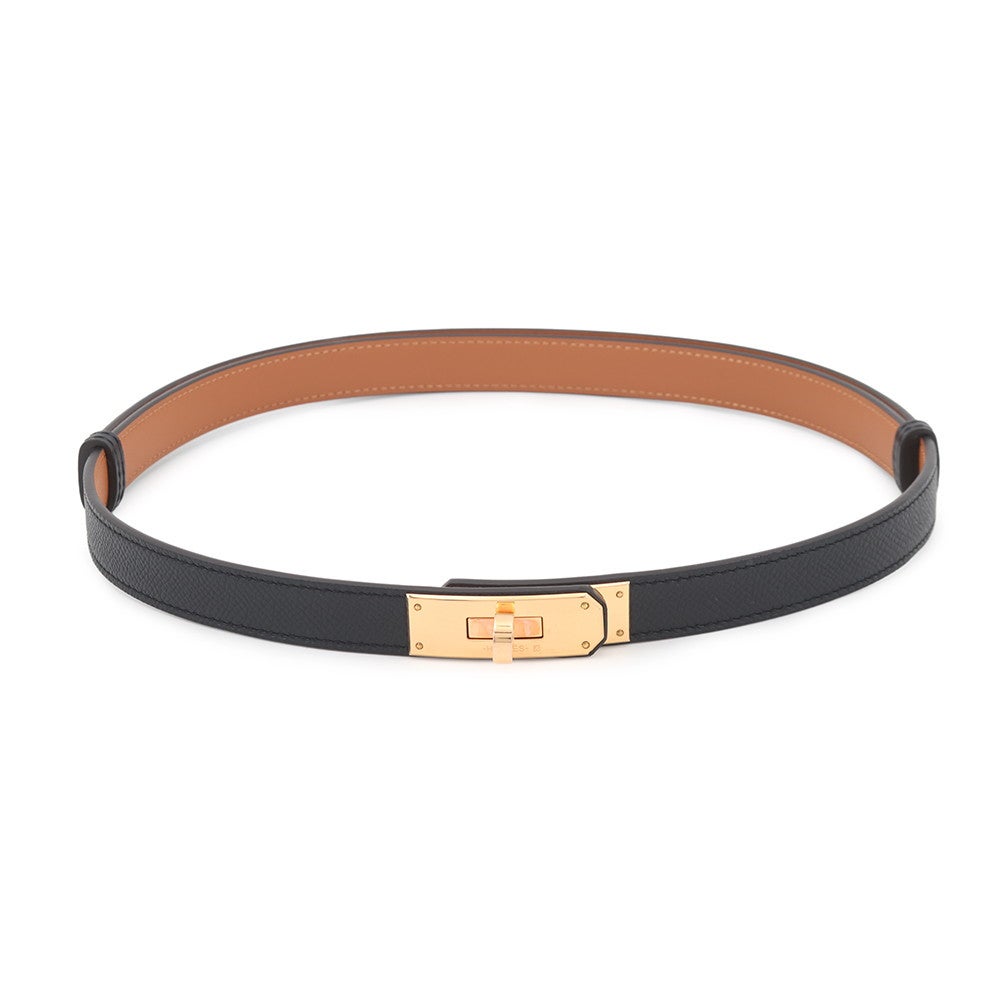 エルメス ケリーベルト ブラック/ゴールド金具 エプソン K刻印 HERMES