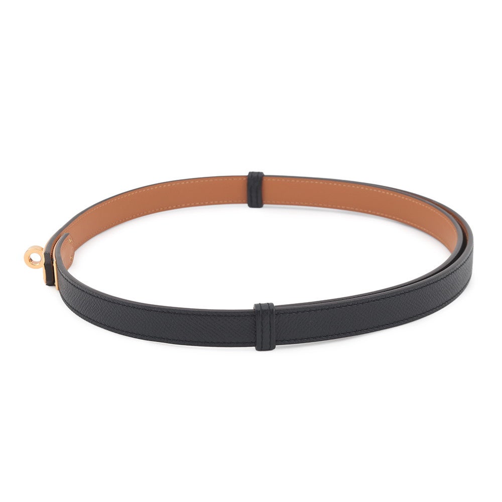 エルメス ケリーベルト ブラック/ゴールド金具 エプソン K刻印 HERMES