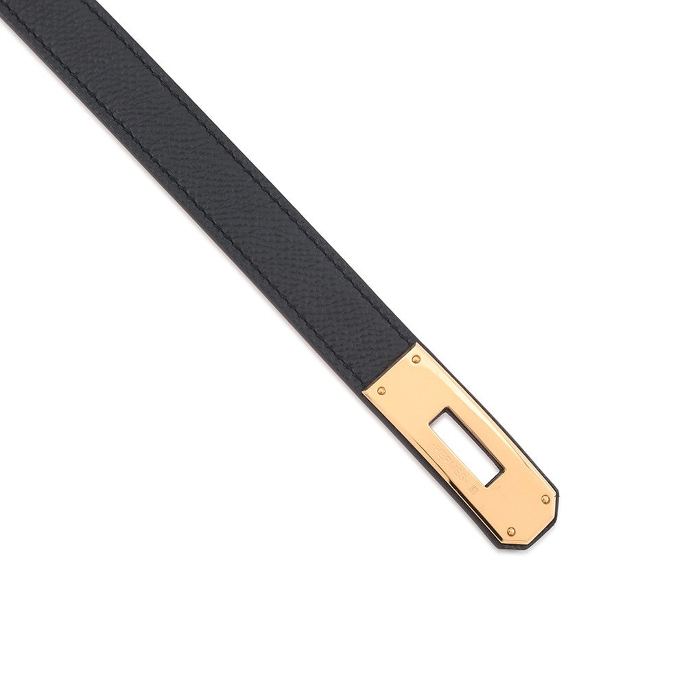 エルメス ケリーベルト ブラック/ゴールド金具 エプソン K刻印 HERMES