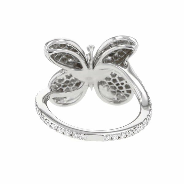 グラフ リング ベビー プリンセス バタフライ リング ダイヤモンド K18WG リングサイズ約8号 GRAFF ジュエリー