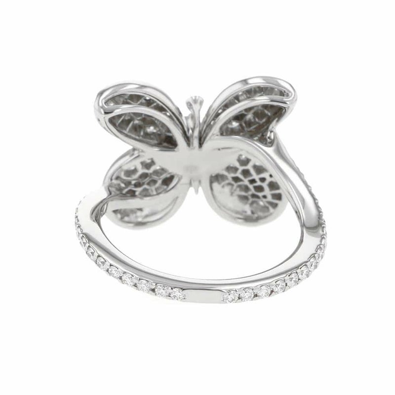 グラフ リング ベビー プリンセス バタフライ リング ダイヤモンド K18WG リングサイズ約8号 GRAFF ジュエリー