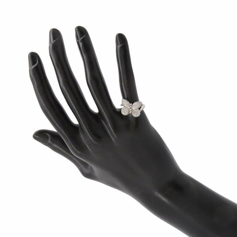 グラフ リング ベビー プリンセス バタフライ リング ダイヤモンド K18WG リングサイズ約8号 GRAFF ジュエリー