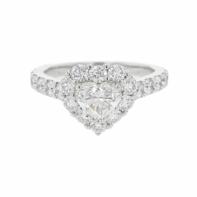 グラフ リング アイコン ハートシェイプ ダイヤモンド 0.70ct K18WG リングサイズ約6号 RGR619 GRAFF 指輪