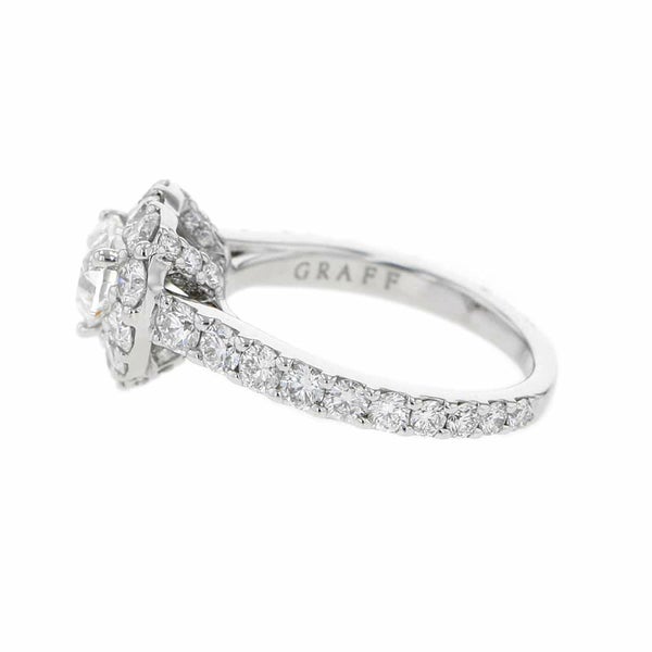 グラフ リング アイコン ハートシェイプ ダイヤモンド 0.70ct K18WG リングサイズ約6号 RGR619 GRAFF 指輪