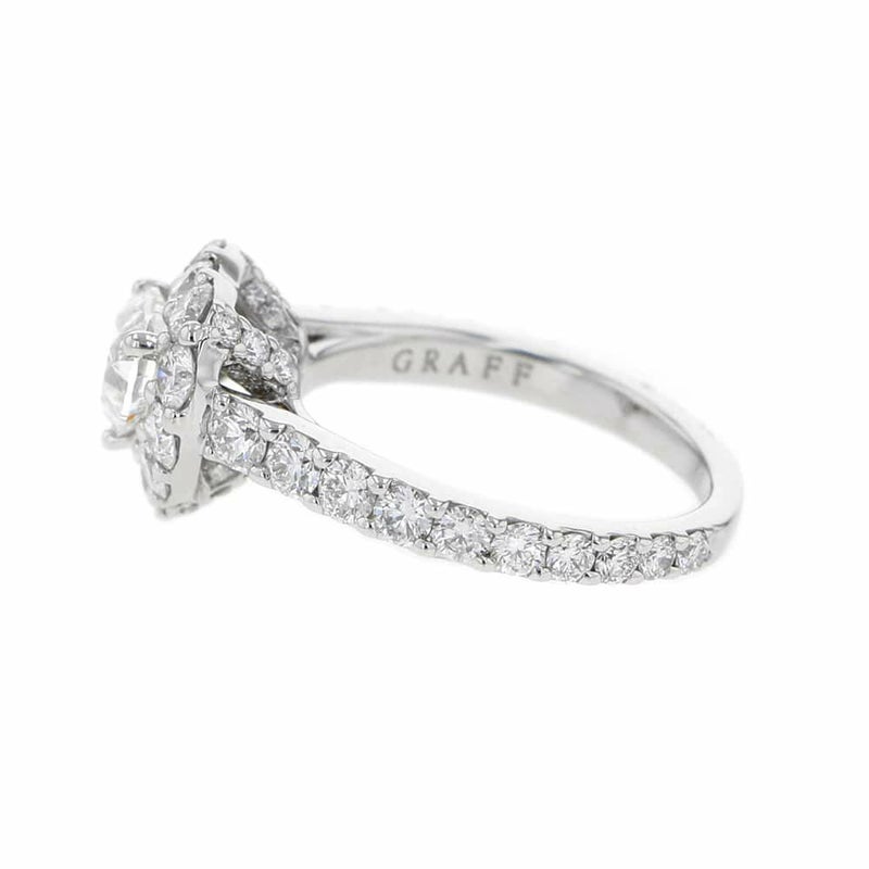 グラフ リング アイコン ハートシェイプ ダイヤモンド 0.70ct K18WG リングサイズ約6号 RGR619 GRAFF 指輪