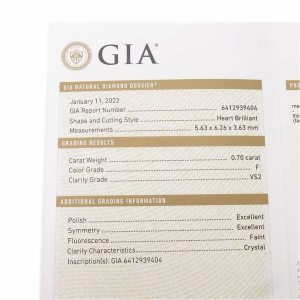 グラフ リング アイコン ハートシェイプ ダイヤモンド 0.70ct K18WG リングサイズ約6号 RGR619 GRAFF 指輪