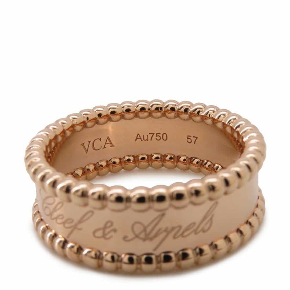 <美品>ヴァンクリーフ&アーペル リング ペルレ シニアチュール K18PG Van Cleef ＆ Arpels】ヴァンクリーフ&アーペル『K18PG ペルレ シニア
