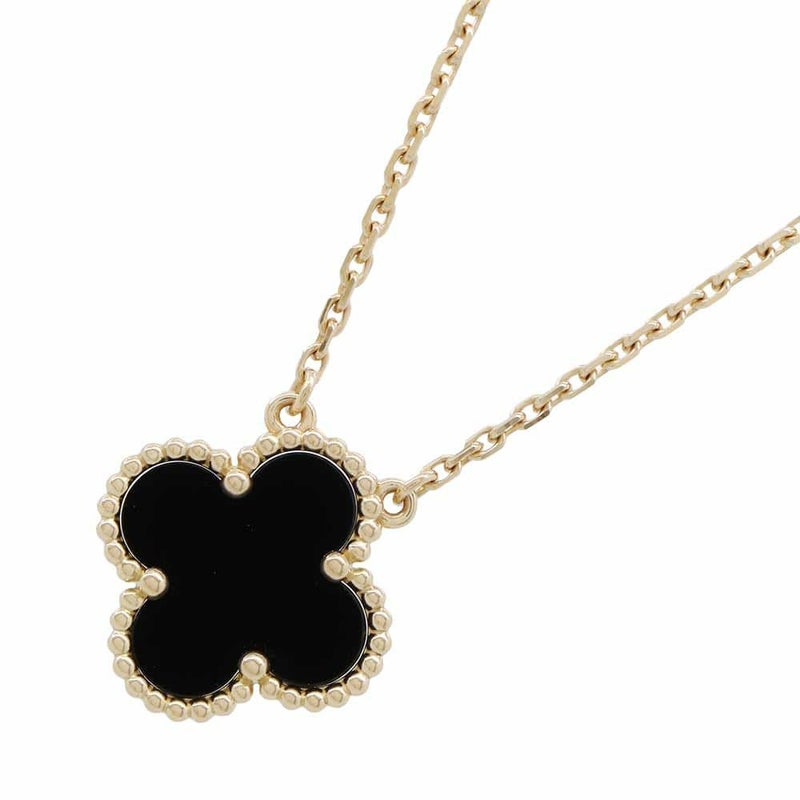 ヴァンクリーフ&アーペル ネックレス ヴィンテージ アルハンブラ ペンダント オニキス K18YGイエローゴールド VCARA45800