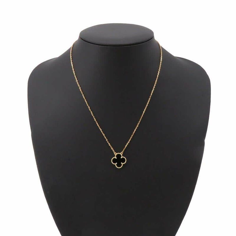 ヴァンクリーフ&アーペル ネックレス ヴィンテージ アルハンブラ ペンダント オニキス K18YGイエローゴールド VCARA45800