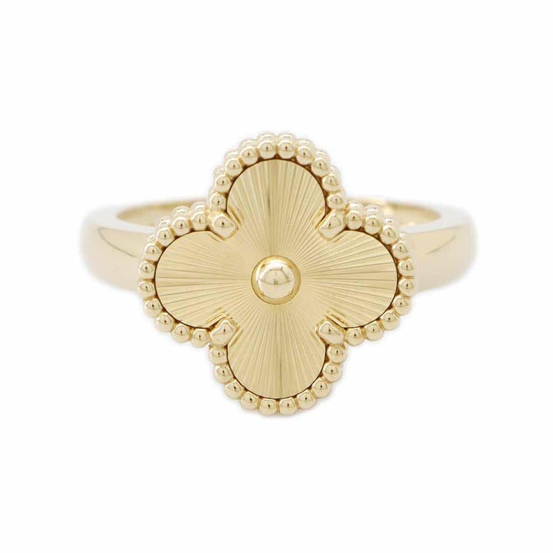 ヴァンクリーフ&アーペル リング ヴィンテージ アルハンブラ リング ギヨシェ K18YG リングサイズ52 VCARP61355/VCARP61300 指輪